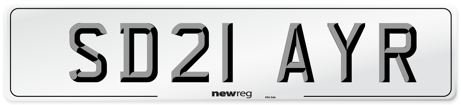 SD21 AYR Number Plate from New Reg